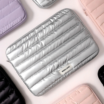 Чанта за съхранение с лаптоп калъф (Speedy • пухено платно • ултралек • компактна • подплата от бебешки велур)