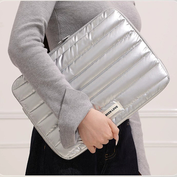 Чанта за съхранение с лаптоп калъф (Speedy • пухено платно • ултралек • компактна • подплата от бебешки велур)