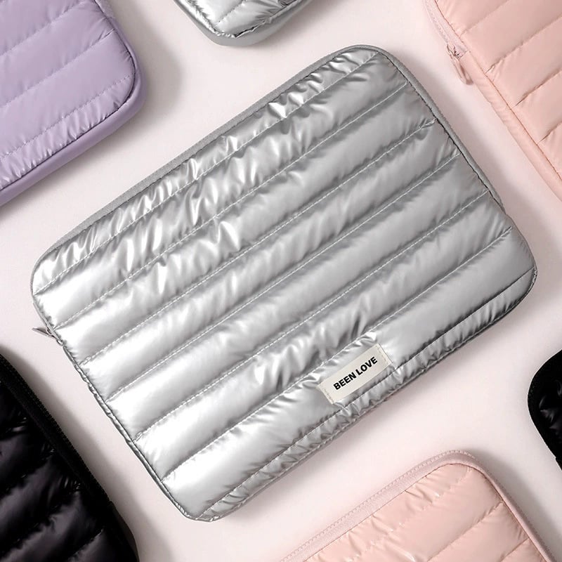 Чанта за съхранение с лаптоп калъф (Speedy • пухено платно • ултралек • компактна • подплата от бебешки велур)