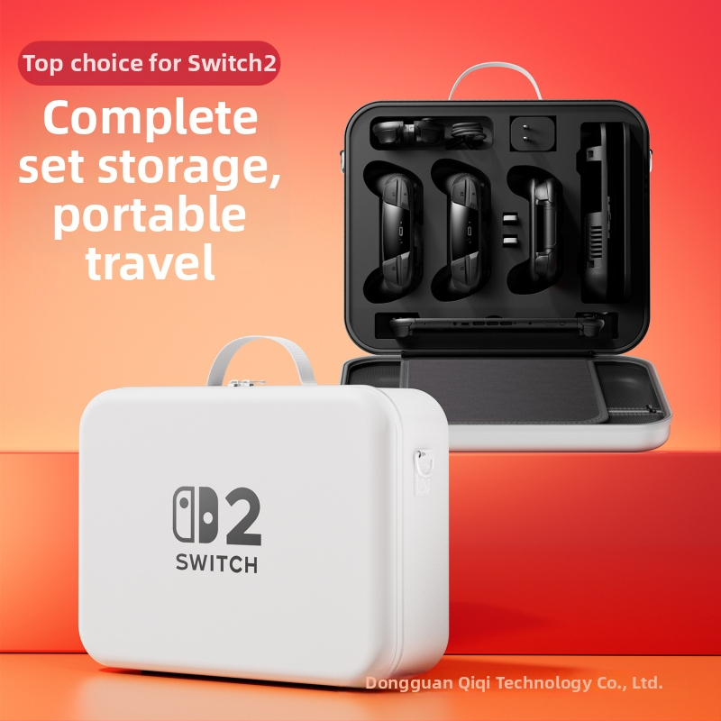 Nintendo Switch 2 EVA-materiálová taška na uskladnenie s ramienkom, kompatibilná so Switch 2, veľkokapacitná krabička na herné kazety — rozmery 36×28,5×13 cm, hmotnosť 960 g