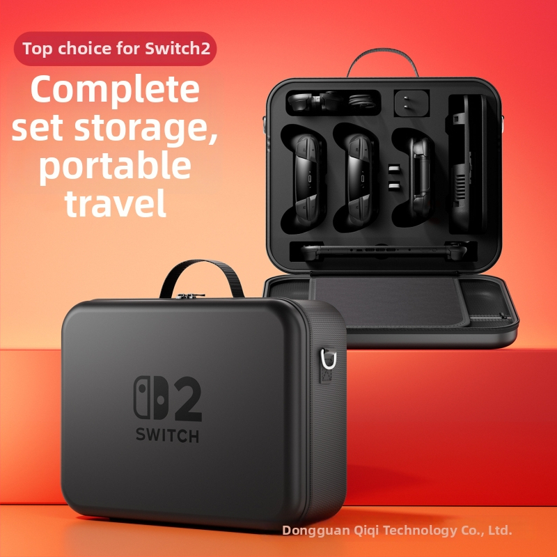 Nintendo Switch 2 EVA-materiálová taška na uskladnenie s ramienkom, kompatibilná so Switch 2, veľkokapacitná krabička na herné kazety — rozmery 36×28,5×13 cm, hmotnosť 960 g