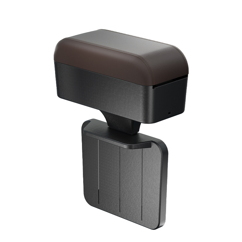 Πολυλειτουργικό υποβραχιόνιο αυτοκινήτου με αναδιπλούμενο αποθηκευτικό χώρο, δερμάτινο, μοντέλο 3091 (Deep Auto)