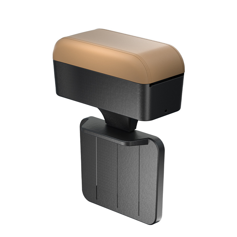 Πολυλειτουργικό υποβραχιόνιο αυτοκινήτου με αναδιπλούμενο αποθηκευτικό χώρο, δερμάτινο, μοντέλο 3091 (Deep Auto)