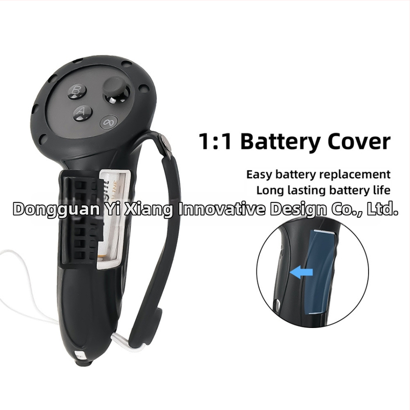 Dlhý rukoväťový silikónový ochranný kryt pre Quest 3/Quest 3s – protišmykový, proti nárazu, proti pádu; Materiály: silikón, PC, nylon, ABS, PP, TPU; Kompatibilita: Quest 3/Quest 3s; Hmotnosť: 160 g