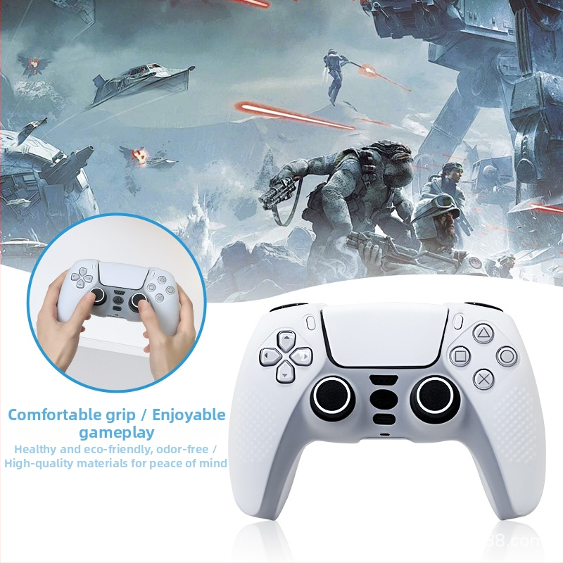 Silikónový ochranný kryt na ovládače PS5 a Xbox Series X — priehľadný matný povrch, proti poteniu, hmotnosť 30 g