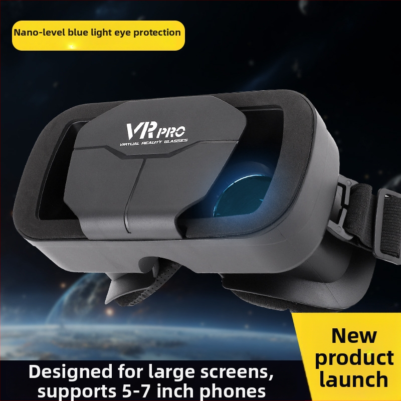 VR brilles galvas uzlikšanai mobilajam telefonam, 3D virtuālā realitāte kino un spēles | Displejs: 300; Video ievade: telefons; Izšķirtspēja: 720-1080; Ekrāna izmērs: 4-7