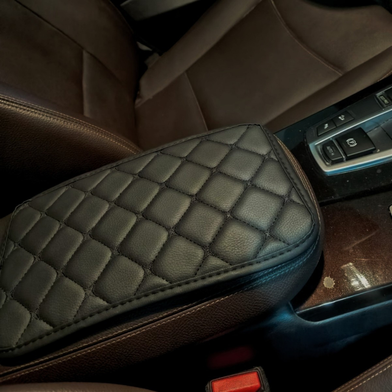 Κάλυμμα κεντρικού υποβραχιόνιου αυτοκινήτου με κεντημένο δέρμα Nappa, καθολικό, Μάρκα Mengheng