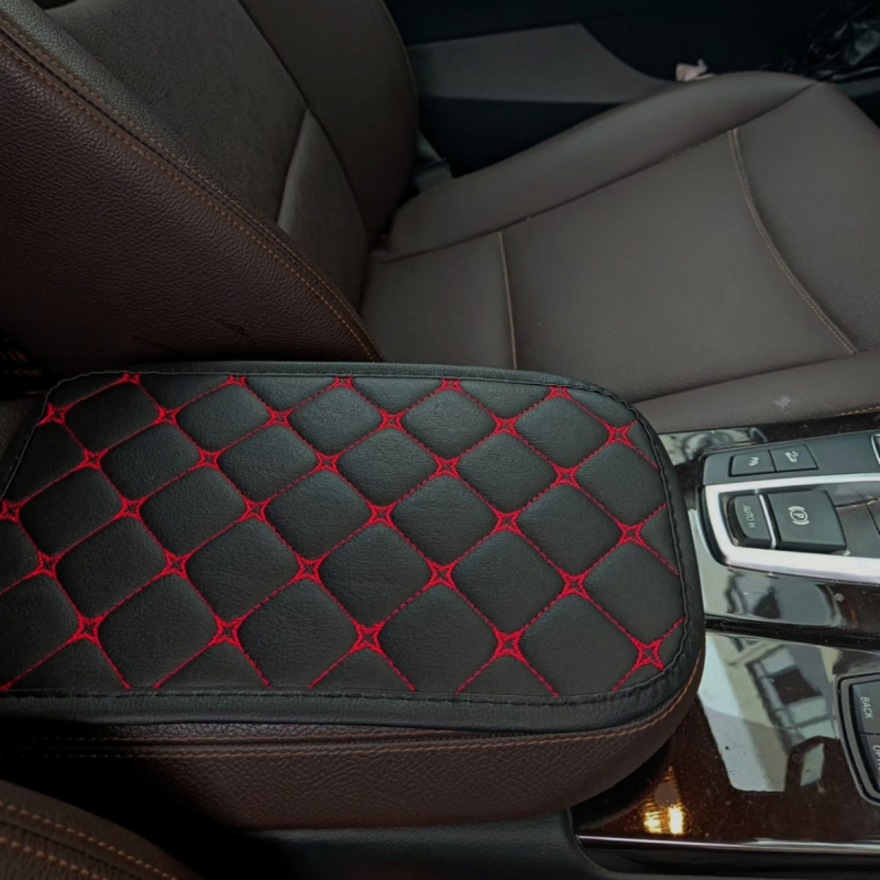 Κάλυμμα κεντρικού υποβραχιόνιου αυτοκινήτου με κεντημένο δέρμα Nappa, καθολικό, Μάρκα Mengheng