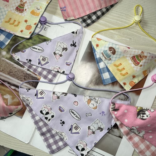 Кучешки триъгълен шал и кърпа за слюнка за домашни любимци — памук-полиестер, универсален за всички породи, подходящ за всички сезони, частна марка