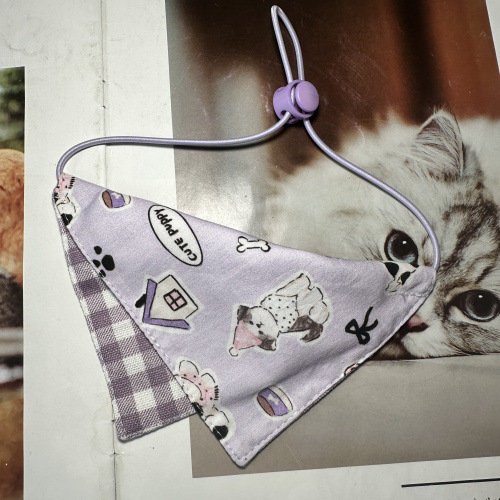 Кучешки триъгълен шал и кърпа за слюнка за домашни любимци — памук-полиестер, универсален за всички породи, подходящ за всички сезони, частна марка