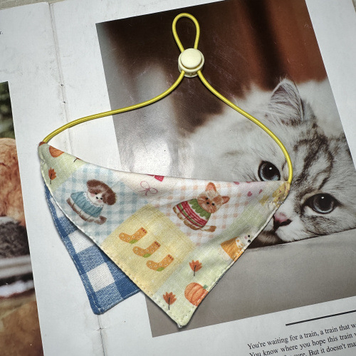 Кучешки триъгълен шал и кърпа за слюнка за домашни любимци — памук-полиестер, универсален за всички породи, подходящ за всички сезони, частна марка