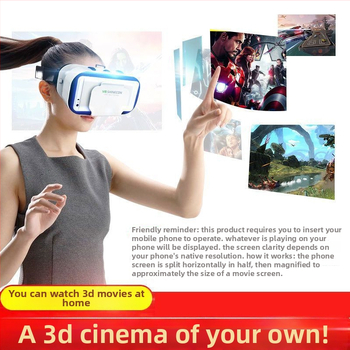 VR okuliare, 3D stereoskopické kino, virtuálna realita, panoramatické ponorenie, pre smartfón