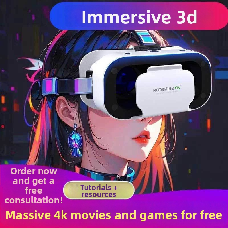 VR okuliare, 3D stereoskopické kino, virtuálna realita, panoramatické ponorenie, pre smartfón