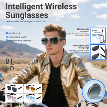 GT30 AI Bluetooth pametne naočale s prijevodom, 1.3MP kamera, nosive na glavi, domet 10 m