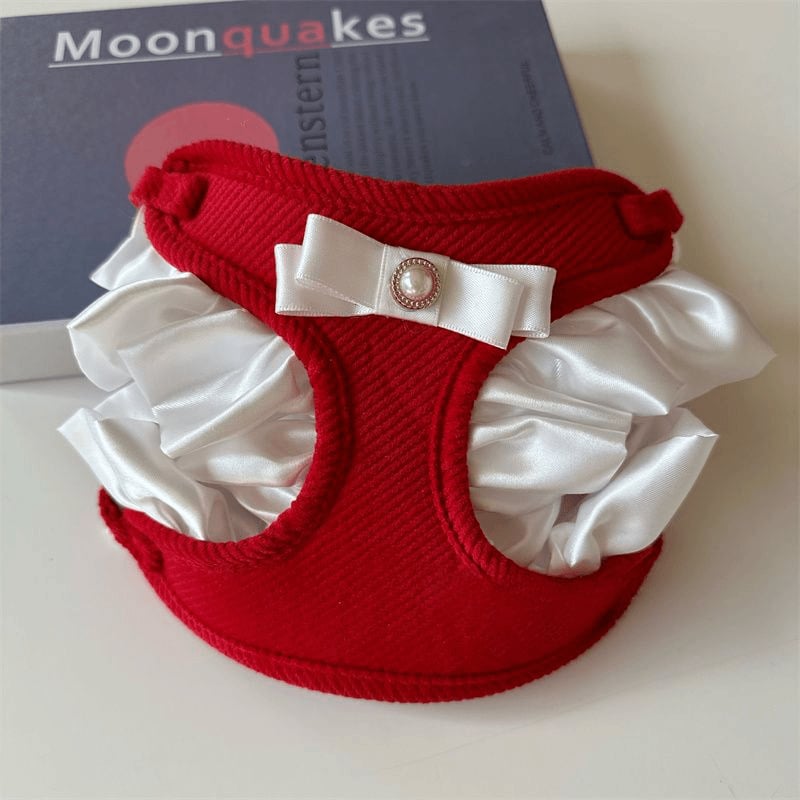 Нагръдник за кучета с дантелена панделка и гръден ремък, плат, гръден и гръбен тракционен ремък; произход Zhejiang; марка wu; опаковка 120 бр