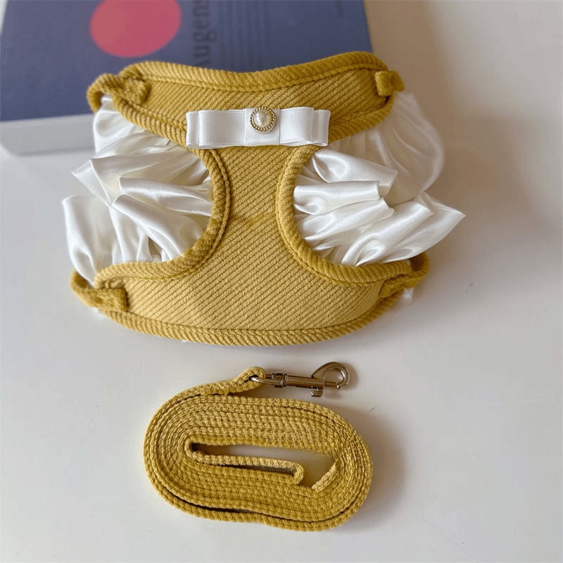 Нагръдник за кучета с дантелена панделка и гръден ремък, плат, гръден и гръбен тракционен ремък; произход Zhejiang; марка wu; опаковка 120 бр