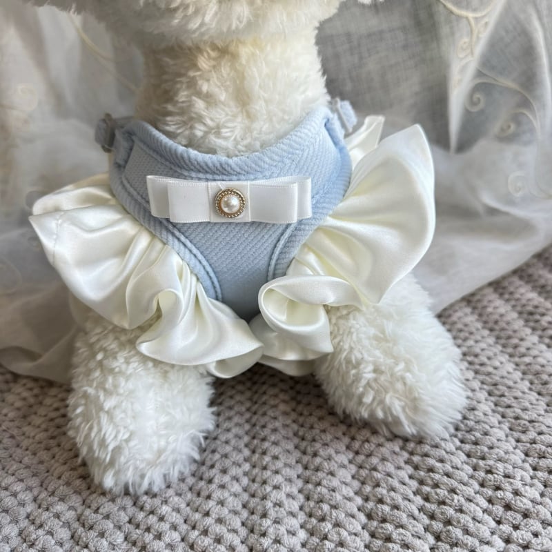 Нагръдник за кучета с дантелена панделка и гръден ремък, плат, гръден и гръбен тракционен ремък; произход Zhejiang; марка wu; опаковка 120 бр