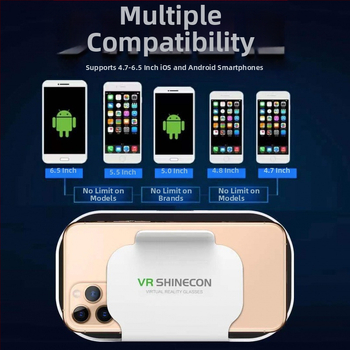 Ochelari VR, montate pe cap, fără cameră, rază fără fir până la 5 m, operare prin buton, prelucrare OEM