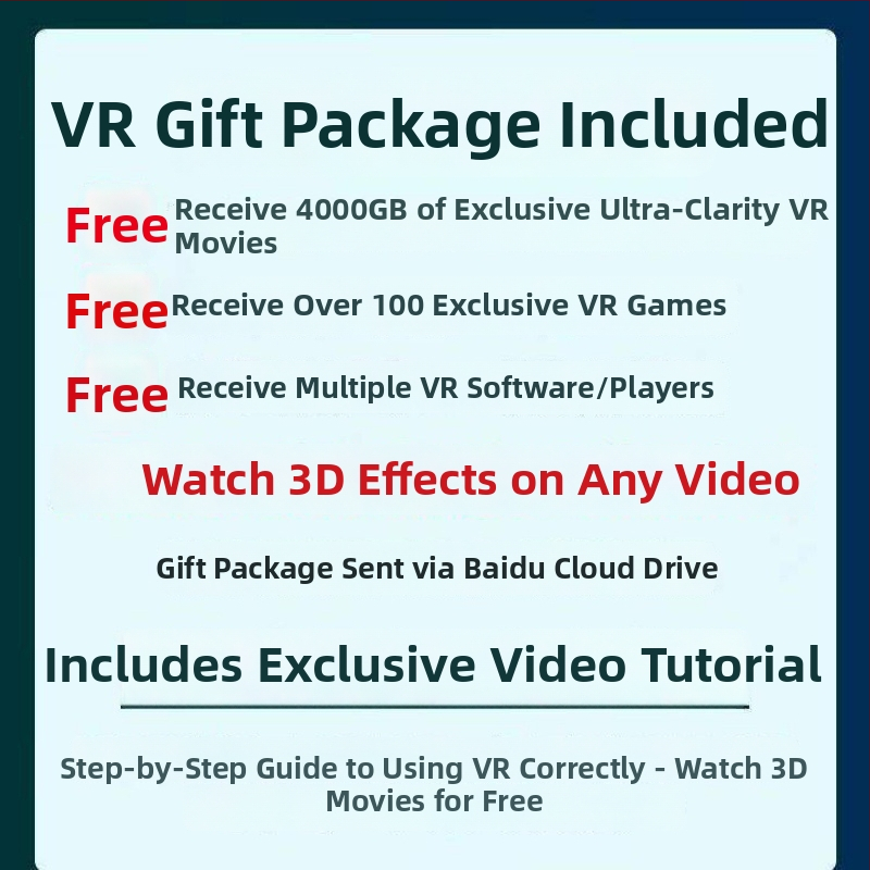 Ochelari VR, montate pe cap, fără cameră, rază fără fir până la 5 m, operare prin buton, prelucrare OEM