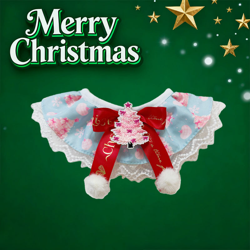 Аксесоар за домашни любимци: дантелен лигавник с регулируем шал за котки и кучета, модел цветна решетка, полиестер, универсално приложение, за всички сезони и празници (Коледа, Хелоуин, Пролетен фестивал, Фестивал на средата на есента, Китайски ден на влюб