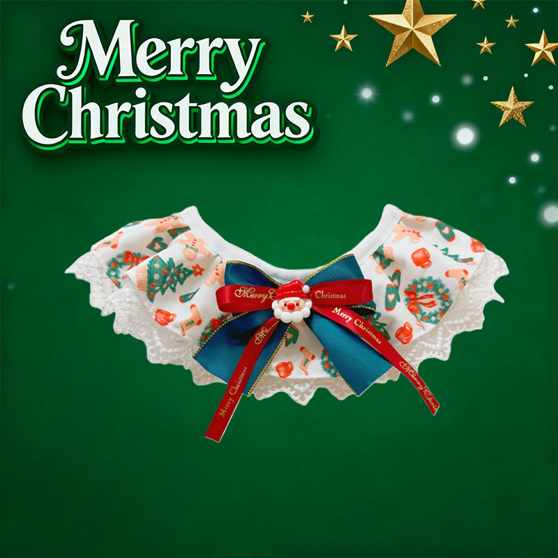 Аксесоар за домашни любимци: дантелен лигавник с регулируем шал за котки и кучета, модел цветна решетка, полиестер, универсално приложение, за всички сезони и празници (Коледа, Хелоуин, Пролетен фестивал, Фестивал на средата на есента, Китайски ден на влюб