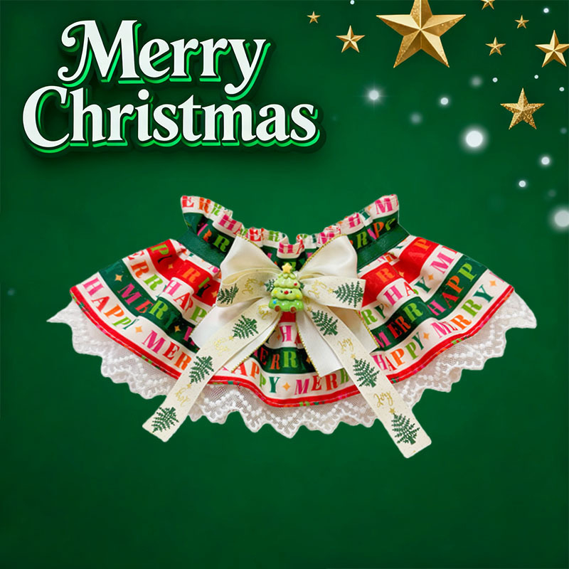 Аксесоар за домашни любимци: дантелен лигавник с регулируем шал за котки и кучета, модел цветна решетка, полиестер, универсално приложение, за всички сезони и празници (Коледа, Хелоуин, Пролетен фестивал, Фестивал на средата на есента, Китайски ден на влюб