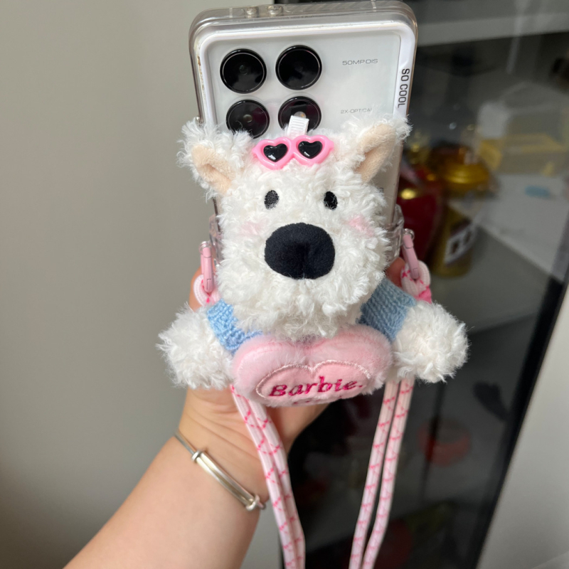 2025 nova plišana lutkica West Highland za telefon s klipom i crossbody remenom
