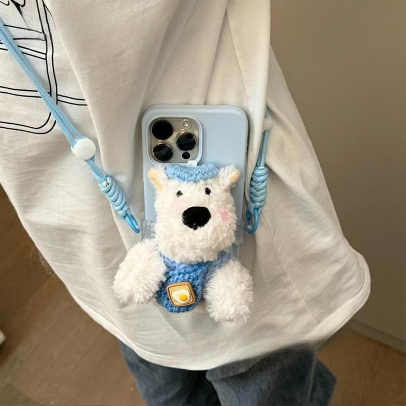 2025 nova plišana lutkica West Highland za telefon s klipom i crossbody remenom