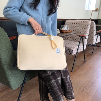 Carcasă de protecție pentru iPad Pro cu buzunar interior, design drăguț de desene animate, material din bumbac și in, Vara 2024, Unisex