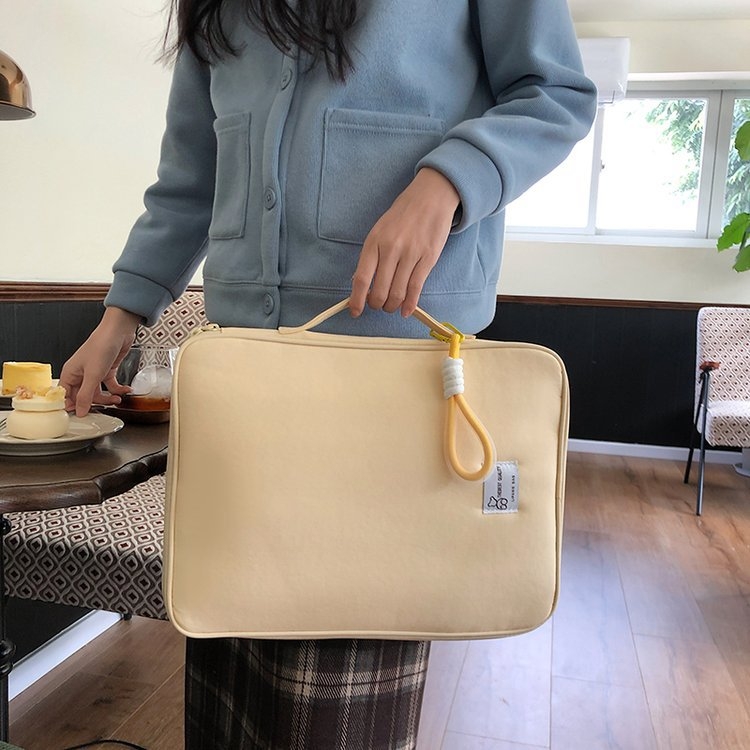 Carcasă de protecție pentru iPad Pro cu buzunar interior, design drăguț de desene animate, material din bumbac și in, Vara 2024, Unisex