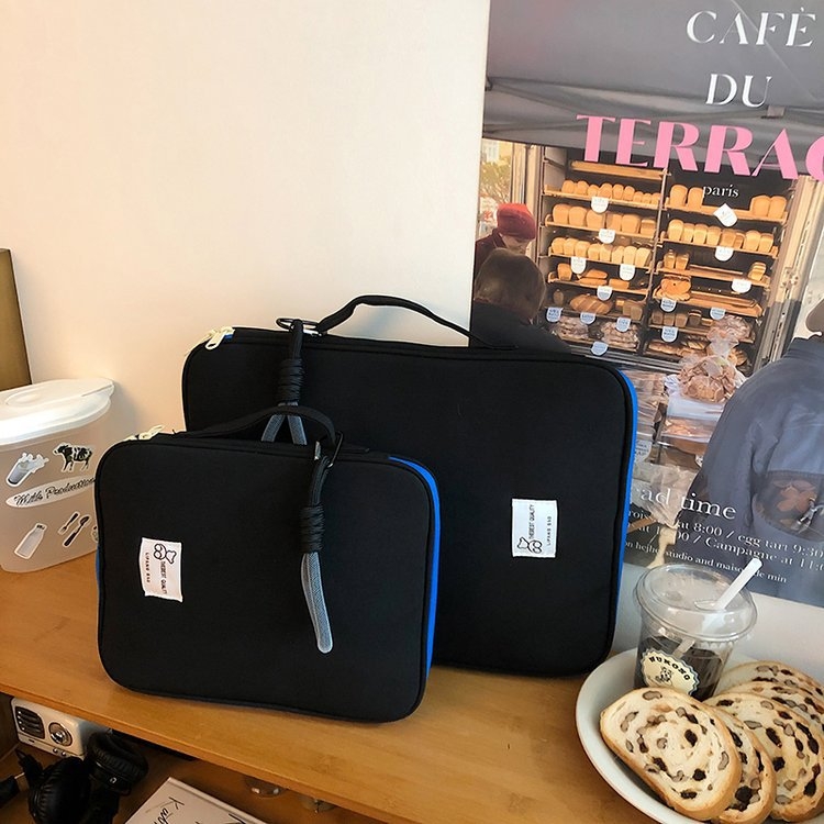 Carcasă de protecție pentru iPad Pro cu buzunar interior, design drăguț de desene animate, material din bumbac și in, Vara 2024, Unisex