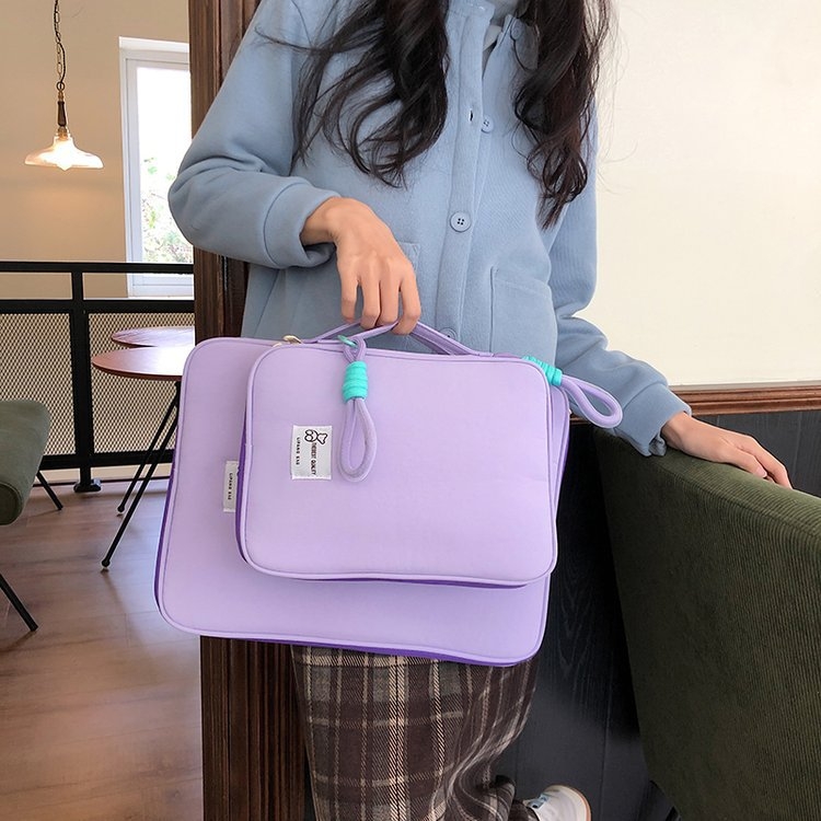 Carcasă de protecție pentru iPad Pro cu buzunar interior, design drăguț de desene animate, material din bumbac și in, Vara 2024, Unisex