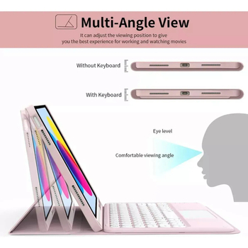 Zaštitna futrola za iPad s Bluetooth tipkovnicom i touchpadom – za seriju iPad tableta; Bluetooth sučelje; Bežična tipkovnica; S touchpadom; Ergoničan dizajn
