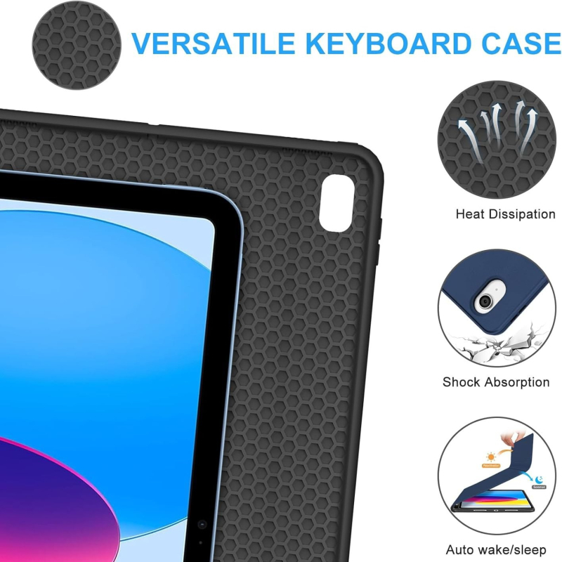 Kućište za iPad Pro 11 s touchpadom i Bluetooth tipkovnicom, utor za olovku 10. generacije, kožna izrada