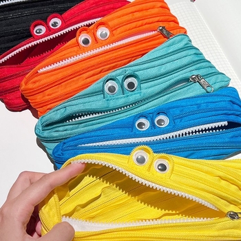 Pernica s zatvaračem – platno, korejskog stila, sladak crtani dizajn, velik kapacitet, za djevojčice