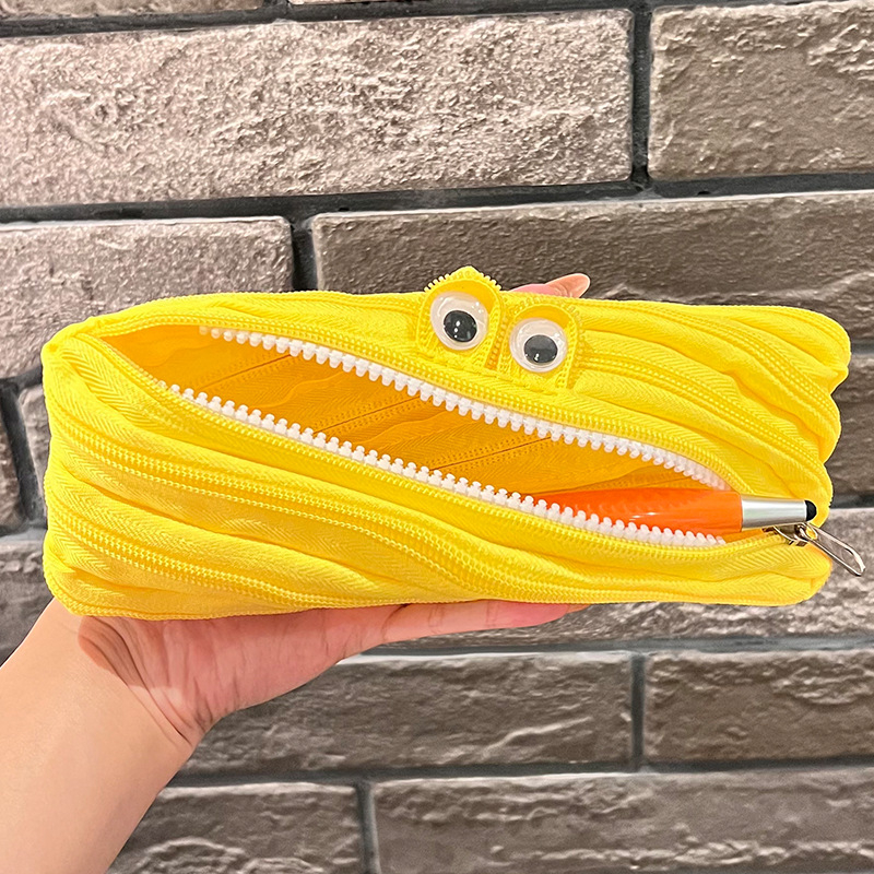 Pernica s zatvaračem – platno, korejskog stila, sladak crtani dizajn, velik kapacitet, za djevojčice