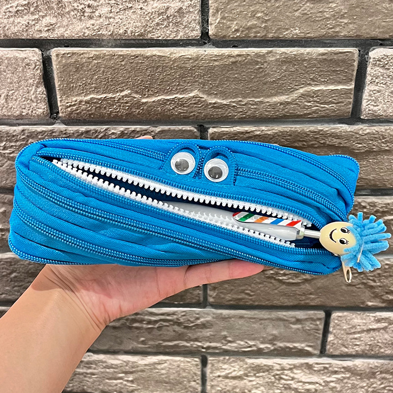 Pernica s zatvaračem – platno, korejskog stila, sladak crtani dizajn, velik kapacitet, za djevojčice