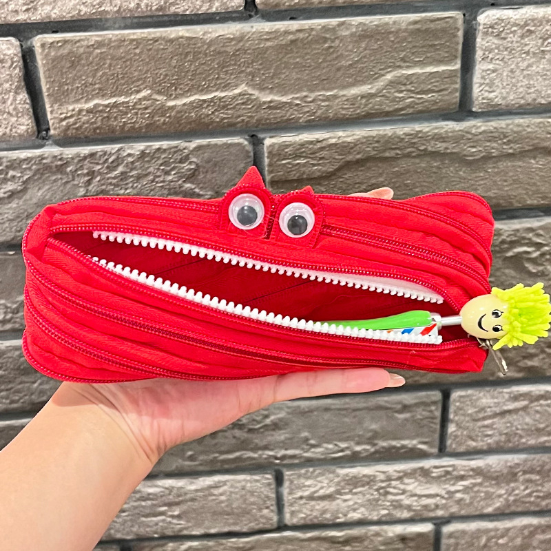 Pernica s zatvaračem – platno, korejskog stila, sladak crtani dizajn, velik kapacitet, za djevojčice