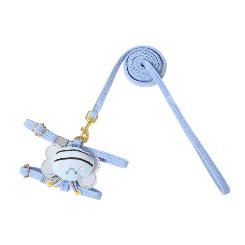 Каишка за котка Meow sweetheart, анти-избягване, регулируема I-образна поясно-гръбна лента за котки, полиестер