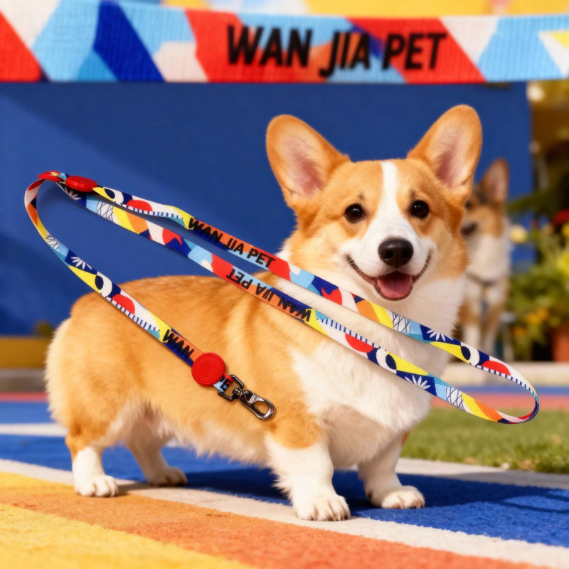 Комплект нашийници за кучета - регулируеми полиестерни нашийници, карикатурен стил, универсално пасване, за всички сезони