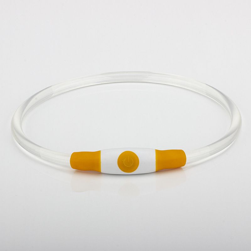 Кучешки LED колан за безопасност, USB презареждаща светлина, прозрачен пластмасов корпус, Leisure стил, подходящ за всички сезони