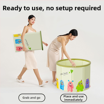 Сгъваема вана за бебета, PVC материал, за деца, с контрол на температурата и функция за мехури