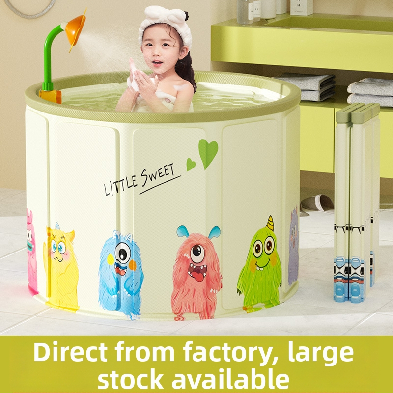 Сгъваема вана за бебета, PVC материал, за деца, с контрол на температурата и функция за мехури