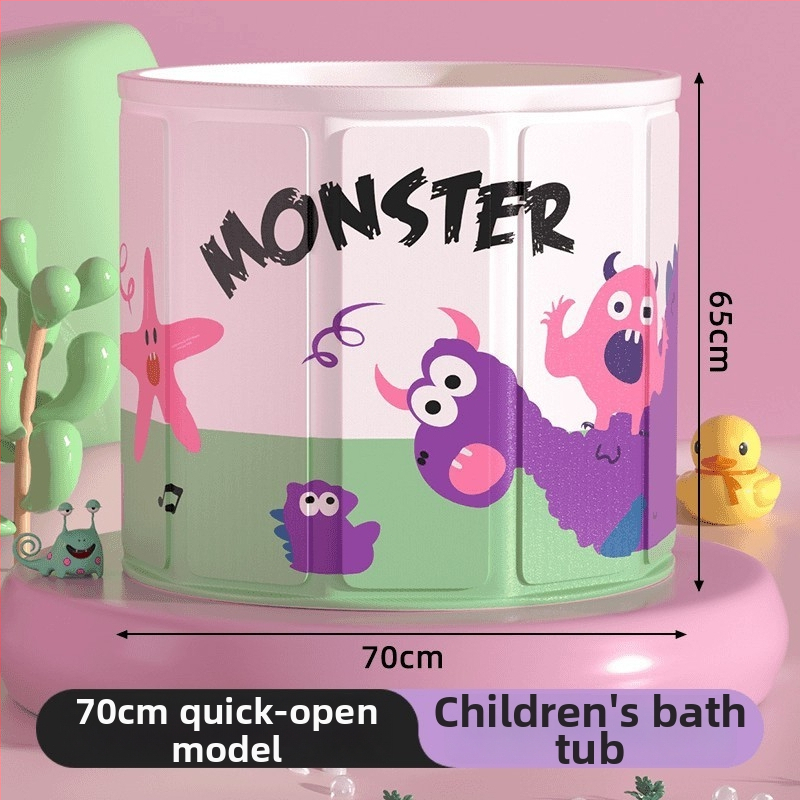 Сгъваема вана за бебета, PVC материал, за деца, с контрол на температурата и функция за мехури