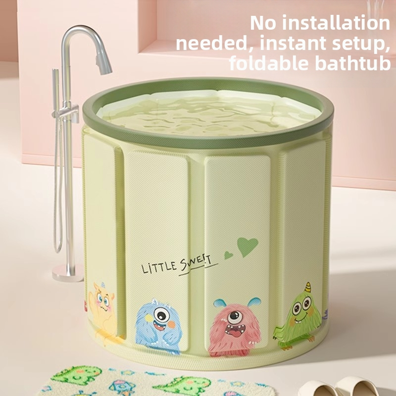 Сгъваема вана за бебета, PVC материал, за деца, с контрол на температурата и функция за мехури