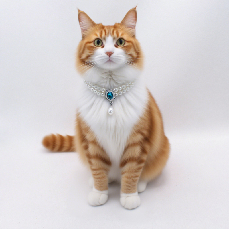 Nakit za kućne ljubimce – dvostruko slojevita ogrlica od bisera s dragim kamenjem, smola, stil princeze, univerzalno pristaje, za vjenčanja i rođendane