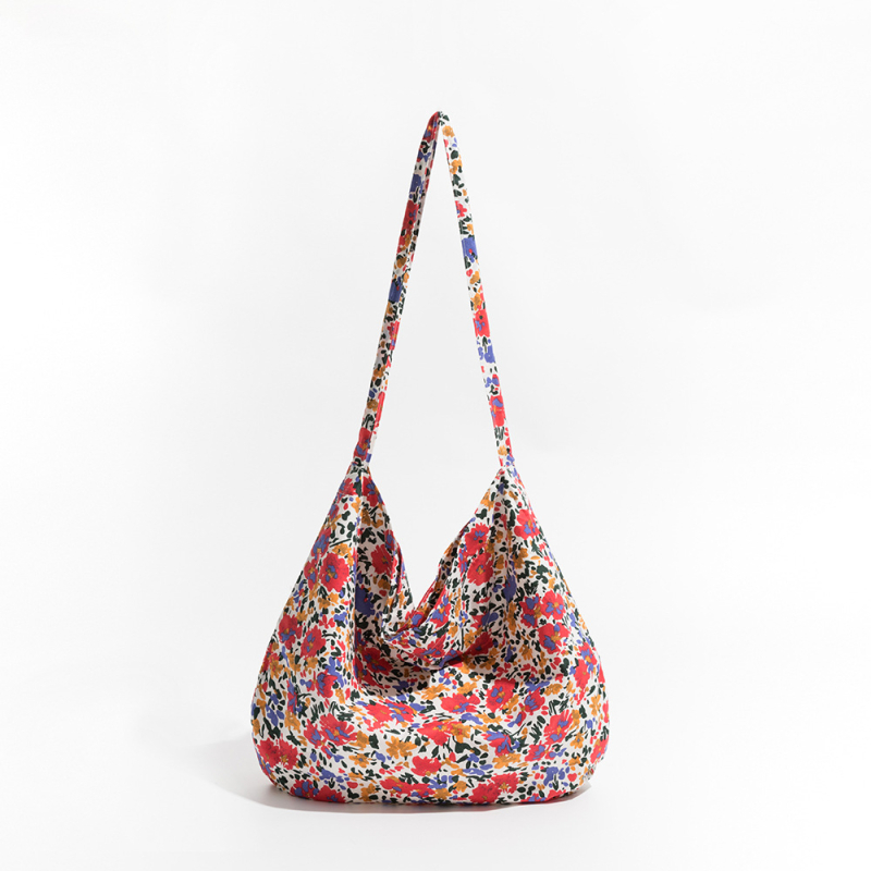 Orange Girl Tote torba – stil Fresh and Sweet, pamuk materijal, vertikalni kvadratni oblik, magnetska kopča