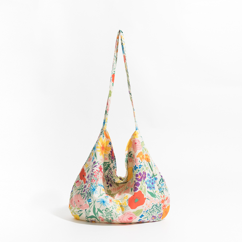 Orange Girl Tote torba – stil Fresh and Sweet, pamuk materijal, vertikalni kvadratni oblik, magnetska kopča
