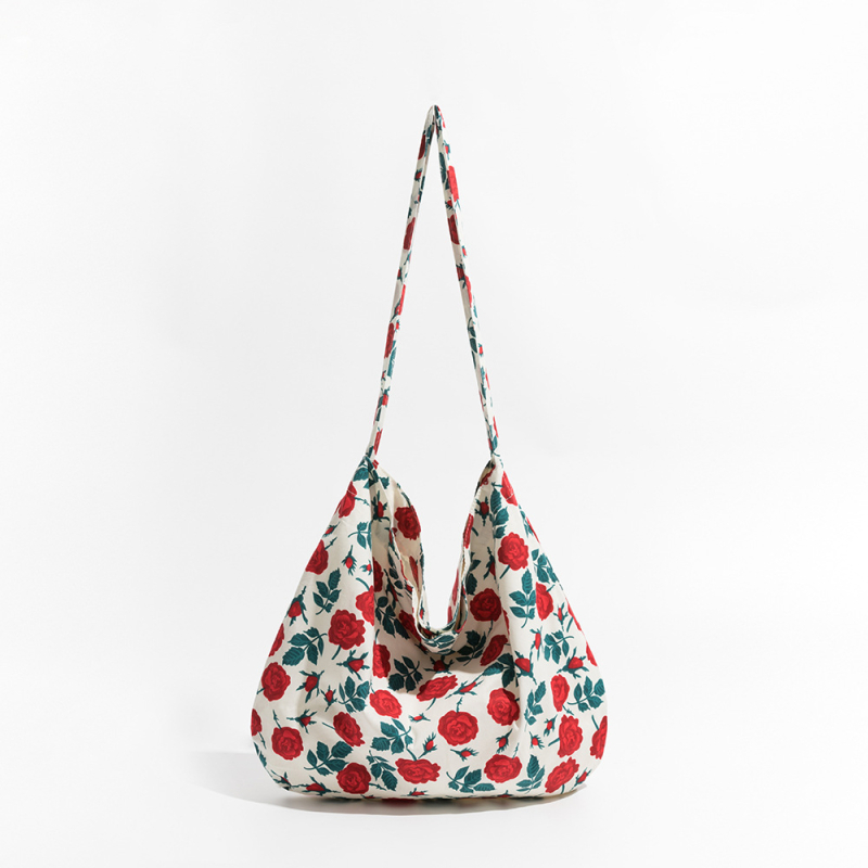 Orange Girl Tote torba – stil Fresh and Sweet, pamuk materijal, vertikalni kvadratni oblik, magnetska kopča