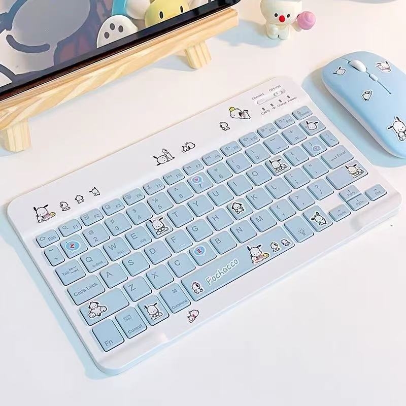 Безжична клавиатура и мишка с подсветка, Bluetooth — комплект за iPad, Android таблети и Huawei смартфони